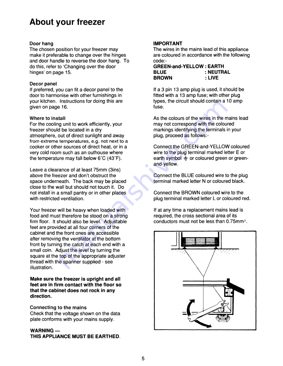 Electrolux TF1118D User Handbook Manual Download Page 5