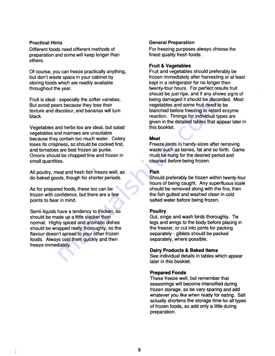 Electrolux TF1118D User Handbook Manual Download Page 8