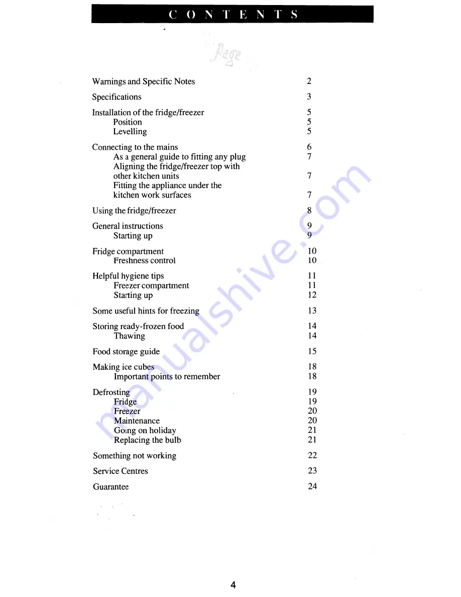 Electrolux TR5030 Linea Instruction Book Download Page 4