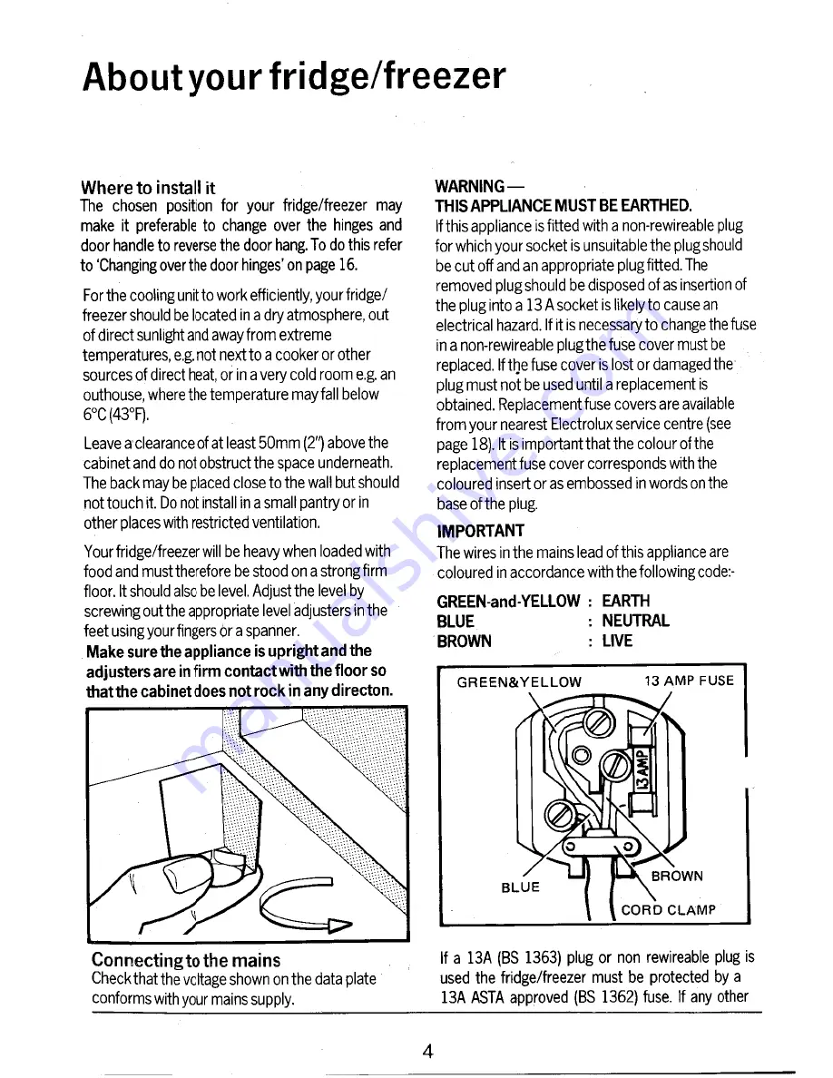 Electrolux TR926 Скачать руководство пользователя страница 4