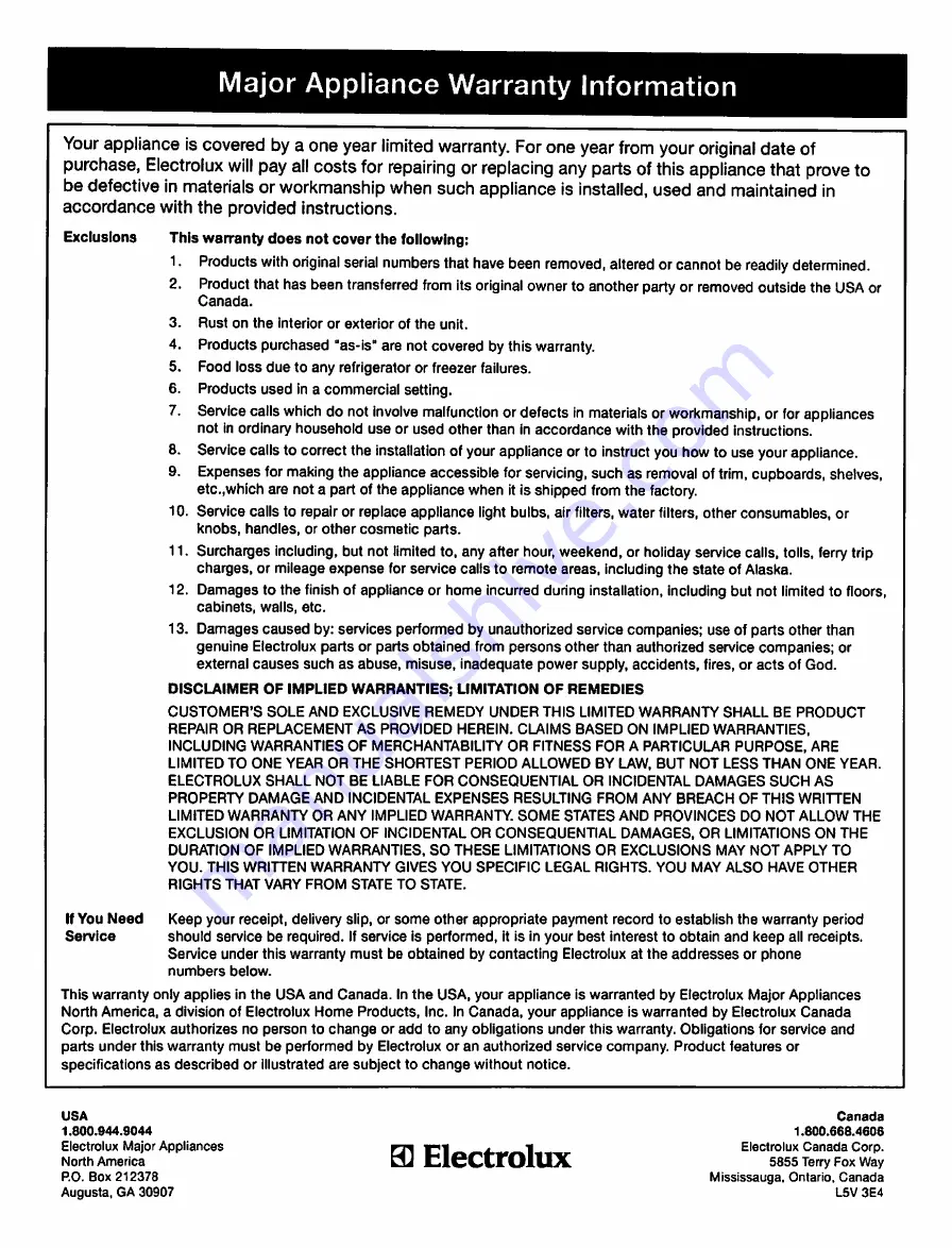 Electrolux Tumble action washer Use & Care Manual Download Page 11