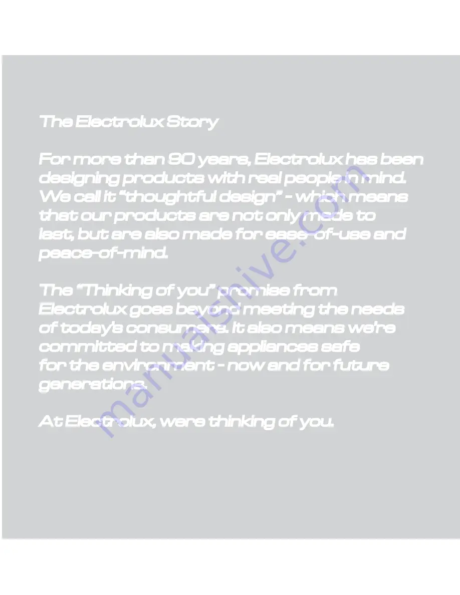 Electrolux Ultra-One EL7070A Owner'S Manual Download Page 16