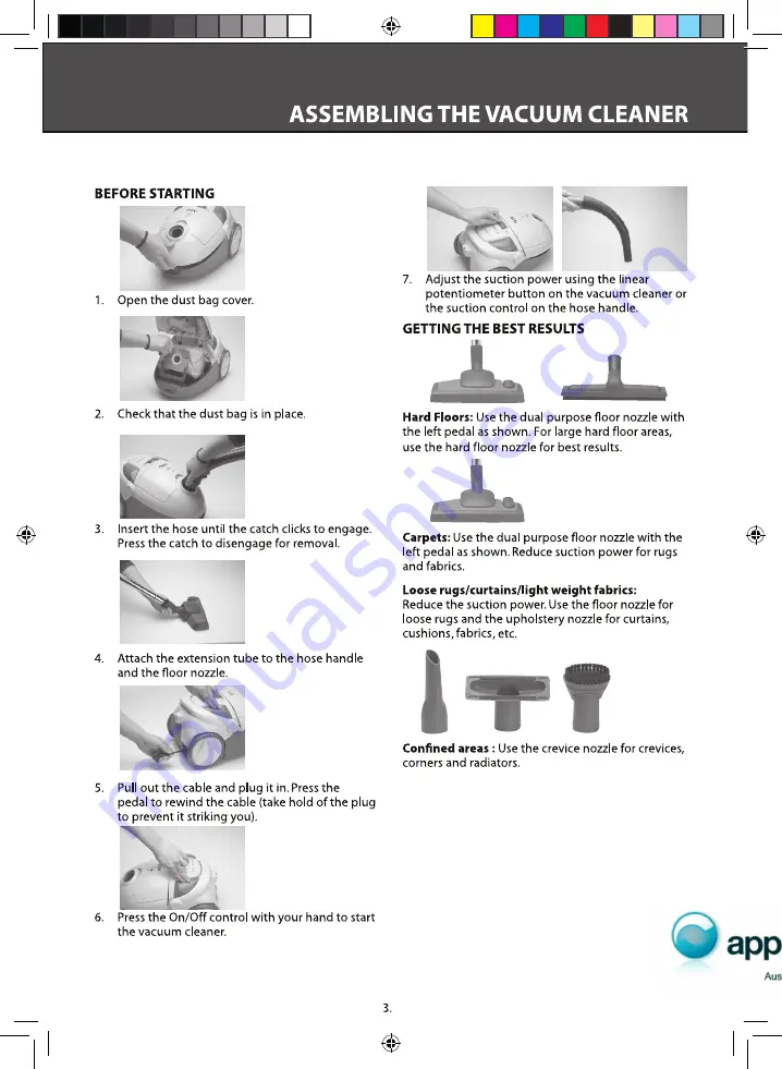 Electrolux VOLTA Campus U4710 Instruction Manual Download Page 5