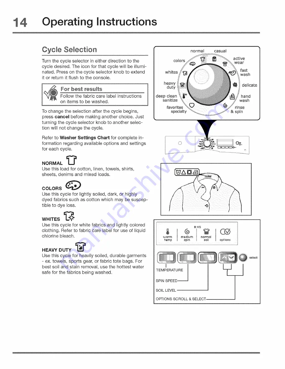 Electrolux Wave-Touch EWFLS70JIW0 Скачать руководство пользователя страница 14