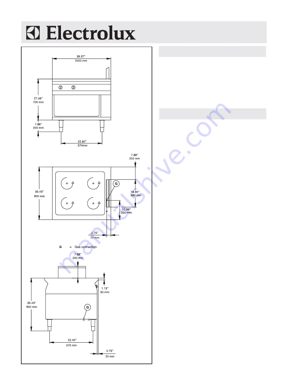 Electrolux WLGWAAOOOO Specification Sheet Download Page 2