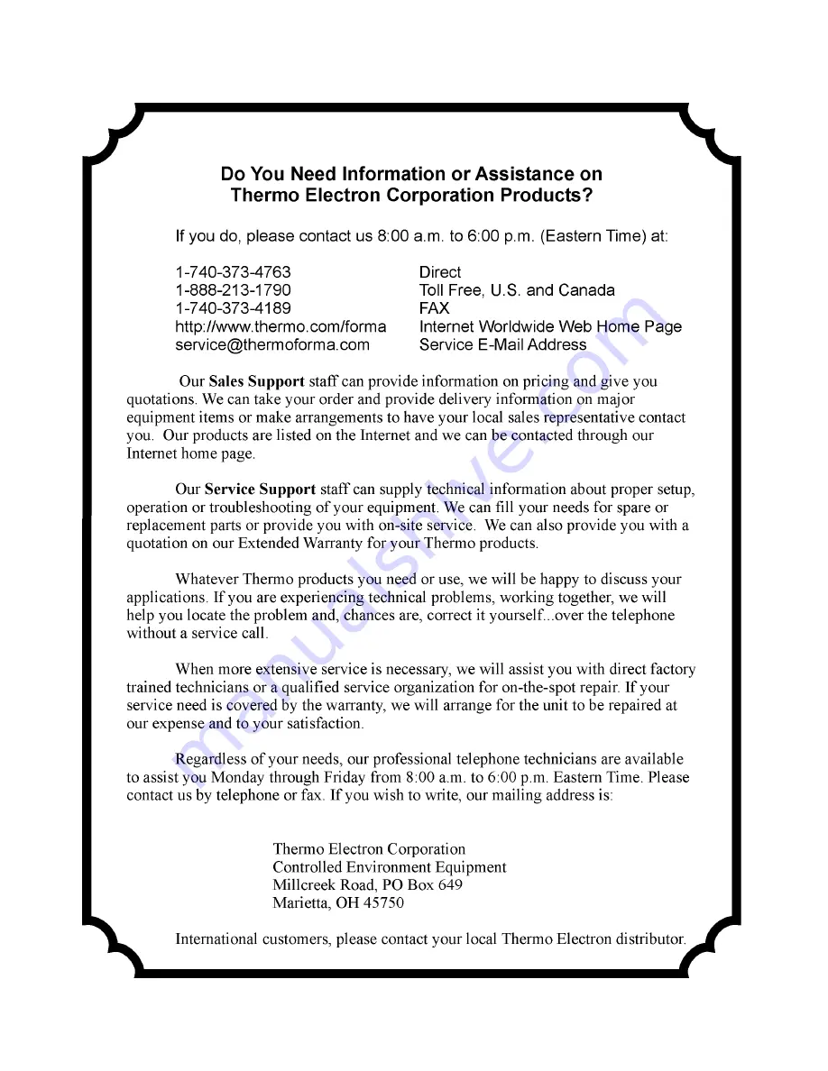 Electron Thermo 3684 Operating And Maintenance Manual Download Page 4