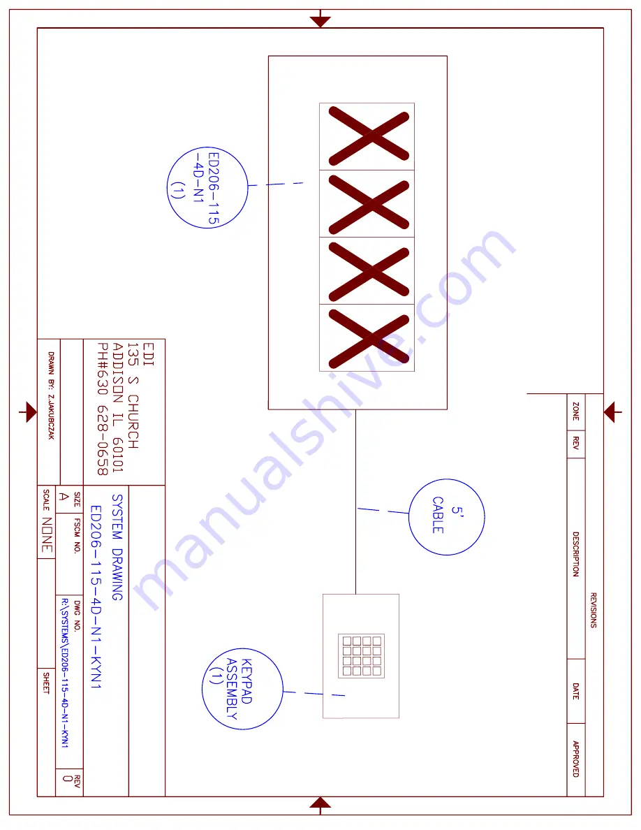 ELECTRONIC DISPLAYS ED206-115-4D-N1-KY Product Manual Download Page 8