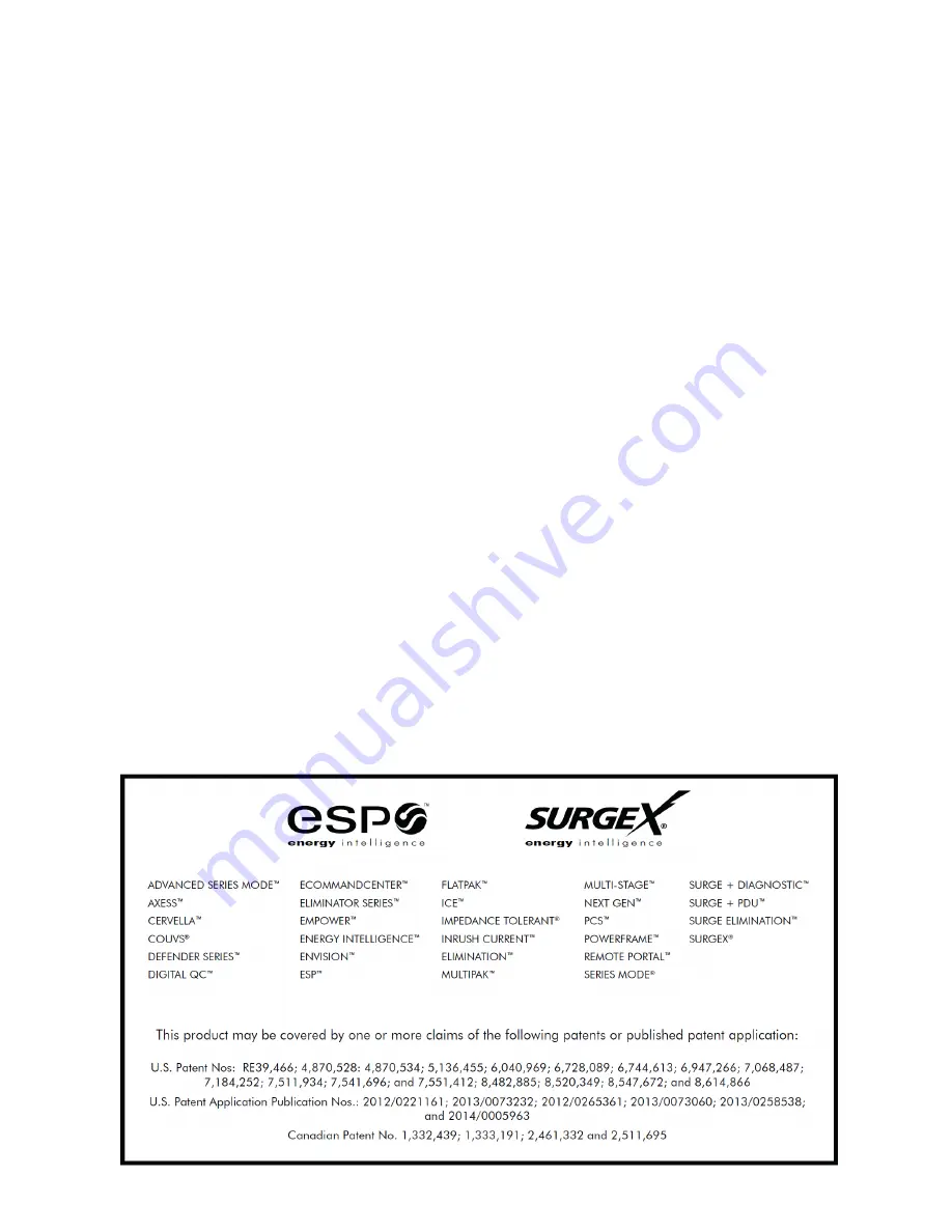 Electronic Systems Protection NEXT GEN PCS 120 User Manual Download Page 2