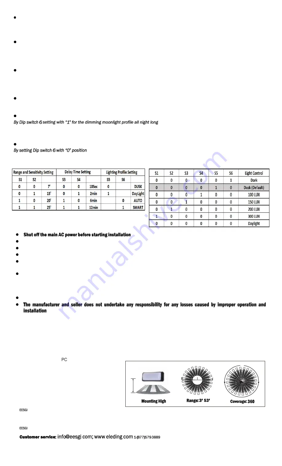 eLEDing eSenlite SMART EE112W Series User Manual Download Page 2