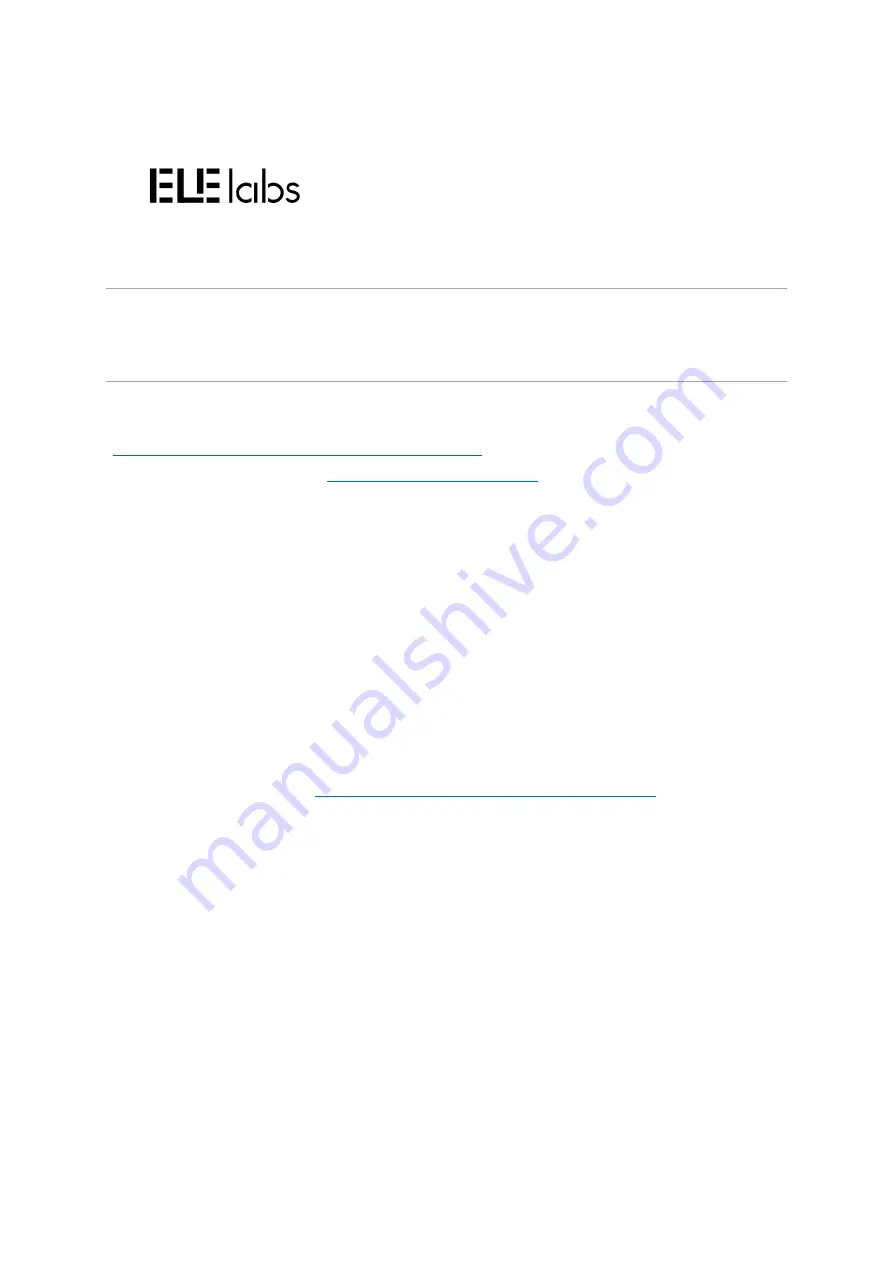 Elelabs ELU013 Manual Download Page 1