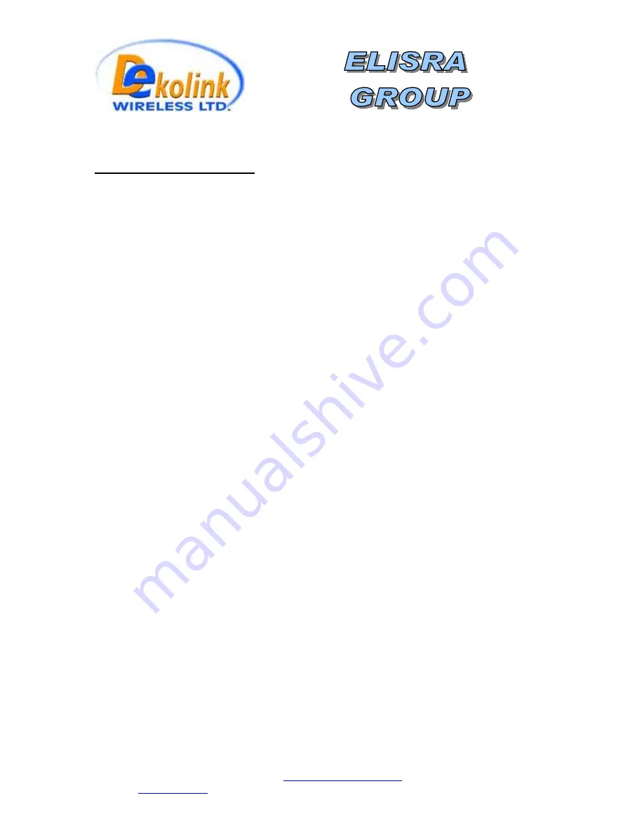 Elisra MW-CBDA SERIES 10W-80-A Installation And Operating Instructions Manual Download Page 7