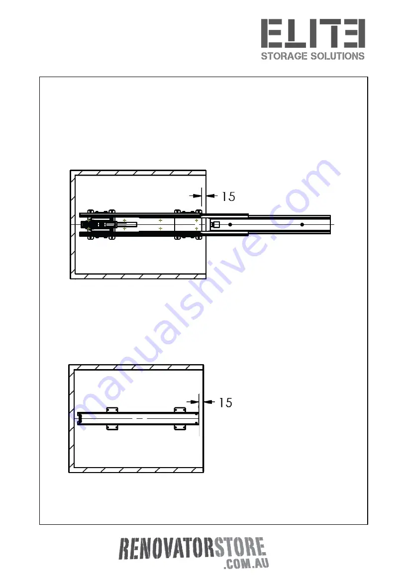 Elite Pull-Out Pantry 400MM Installation Instructions Manual Download Page 3