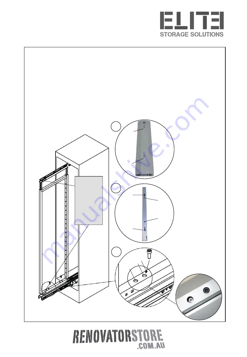 Elite Pull-Out Pantry 400MM Installation Instructions Manual Download Page 4