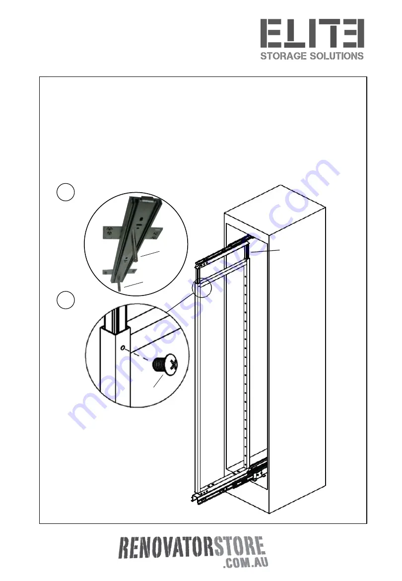 Elite Pull-Out Pantry 400MM Installation Instructions Manual Download Page 5