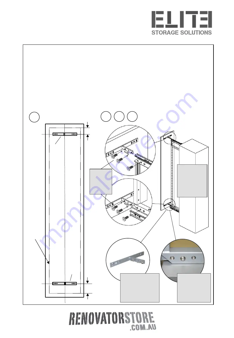 Elite Pull-Out Pantry 400MM Installation Instructions Manual Download Page 6