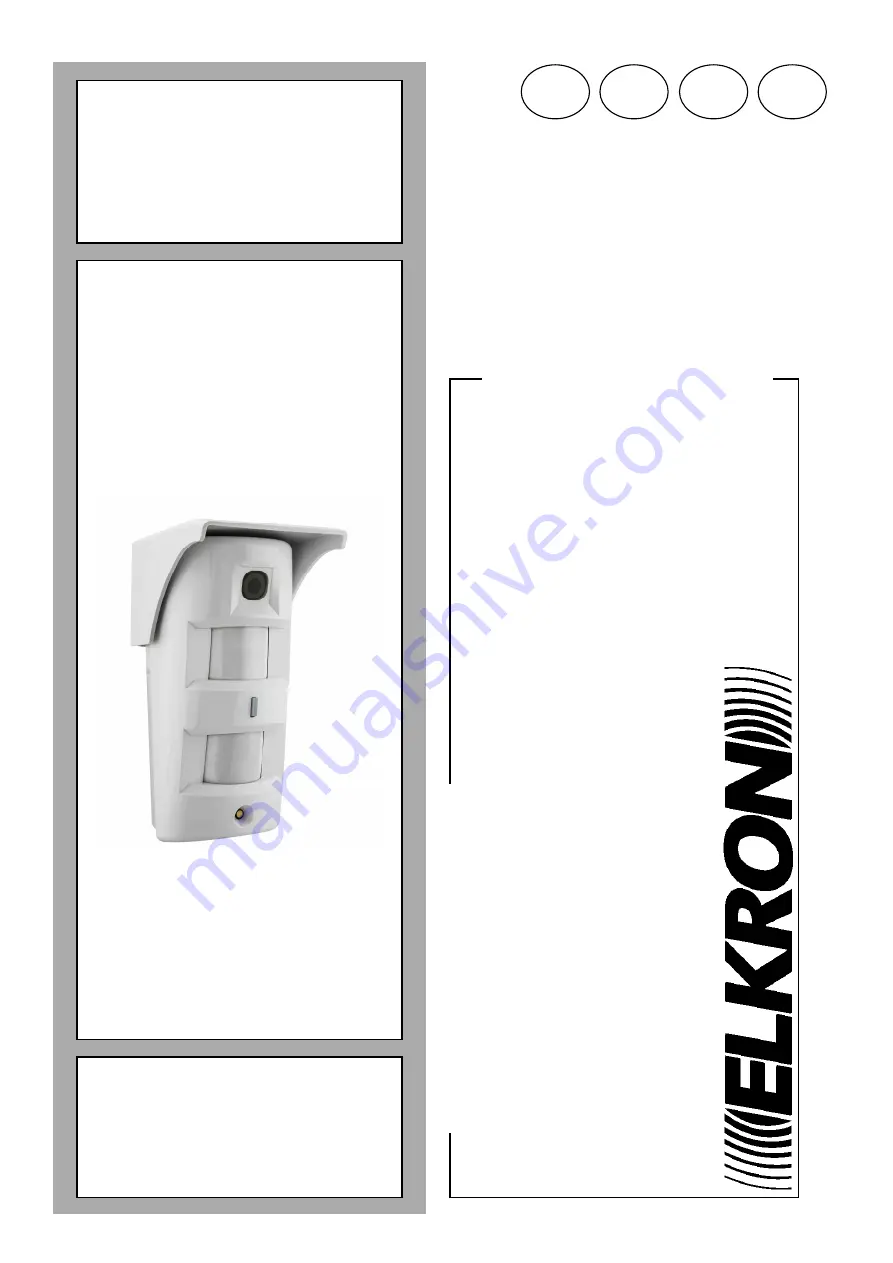 Elkron EIR600FC Installation, Programming And Functions Manual Download Page 1