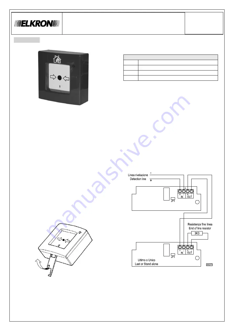 Elkron P445 Connecting Manual Download Page 1