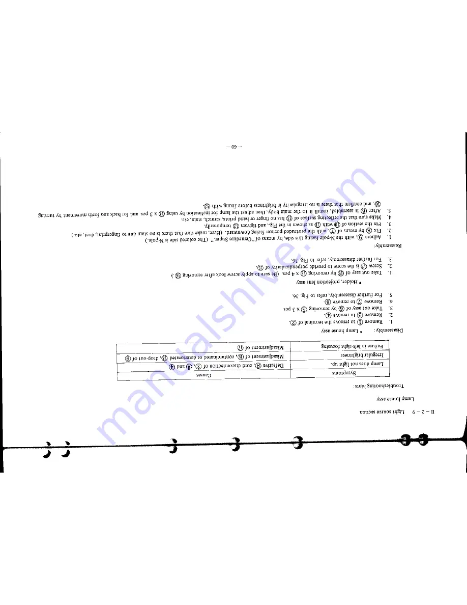 Elmo CX-350 Xenon Service Manual Download Page 61