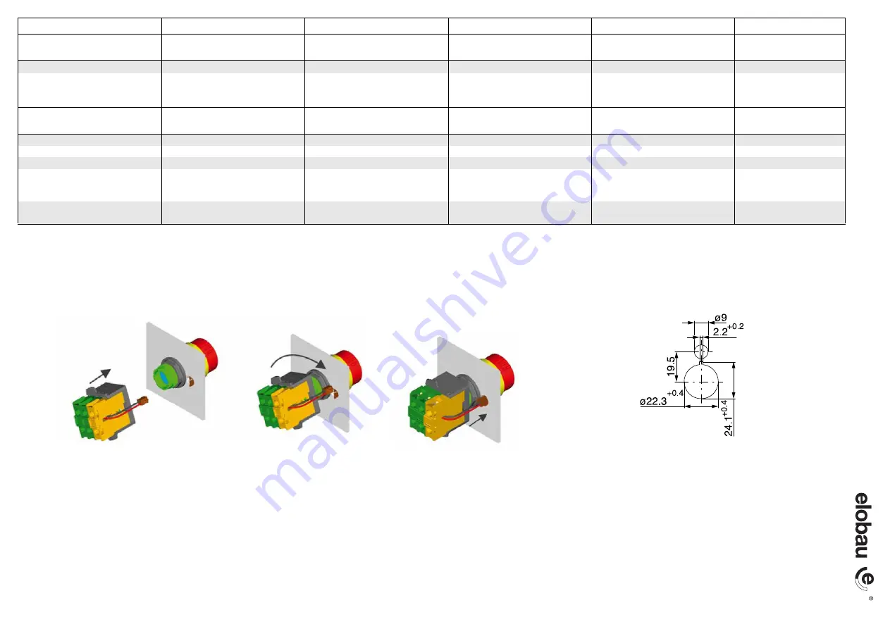 elobau NHT01D Operating Instructions Manual Download Page 12