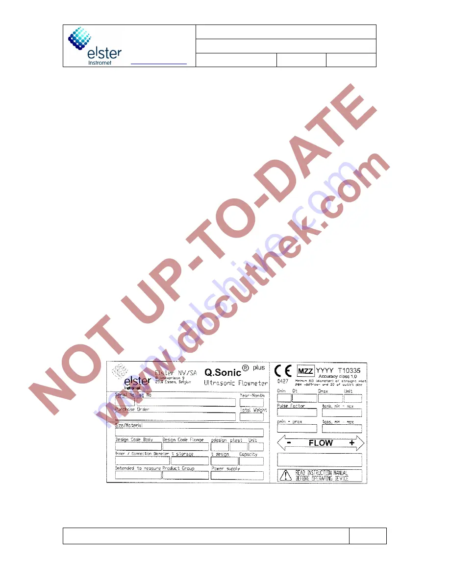 Elster Q.Sonic PLUS Quick Start Manual Download Page 12