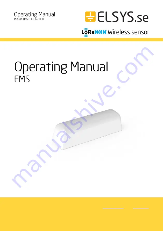 Elsys EMS Operating Manual Download Page 1