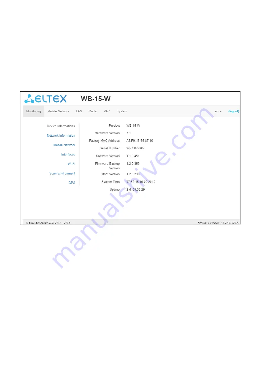 ELTEX WB-15-W User Manual Download Page 18