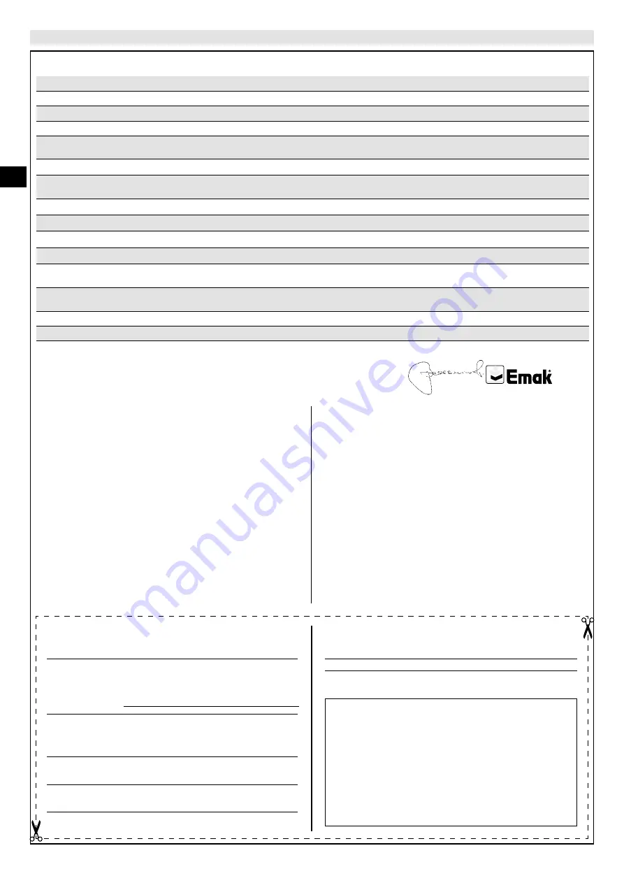 EMAK 654 Series Operator Instructions Manual Download Page 42