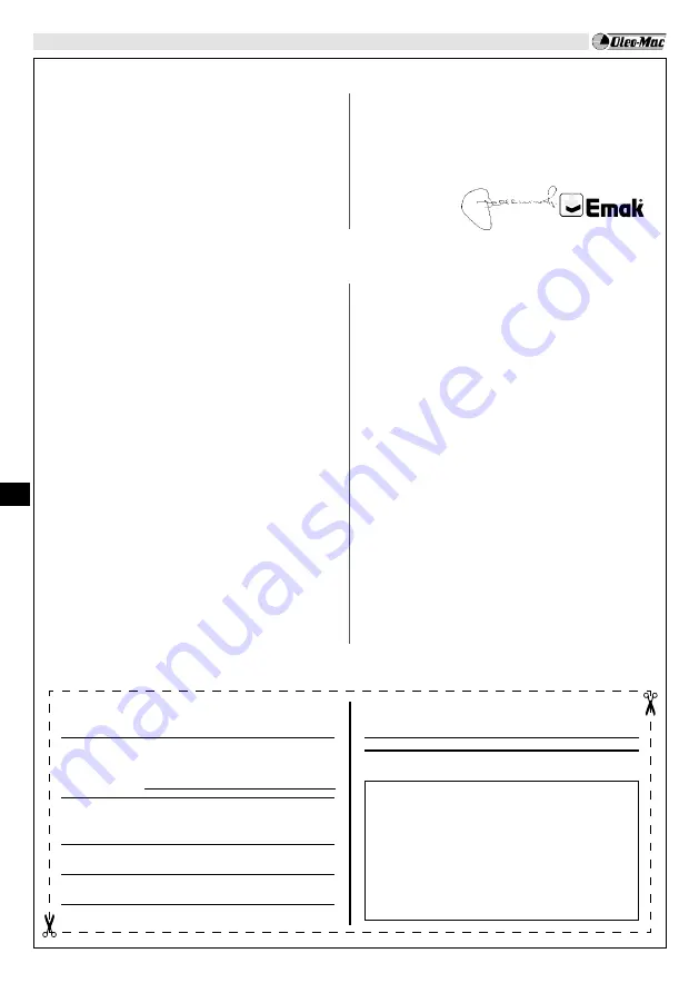 EMAK Oleo-Mac BC 241 D Operators Instruction Book Download Page 133