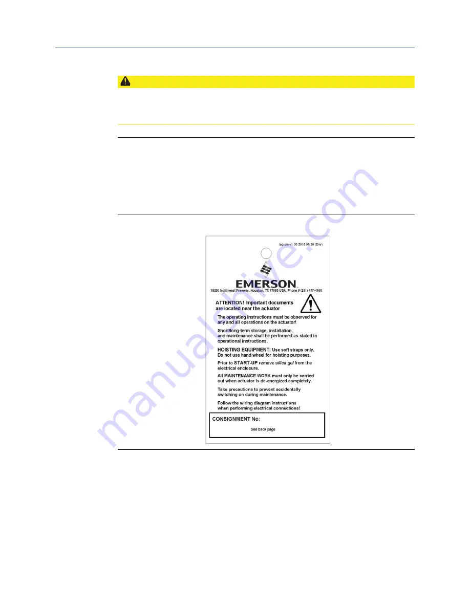 Emerson Bettis RTS FL Series User Instructions Download Page 14