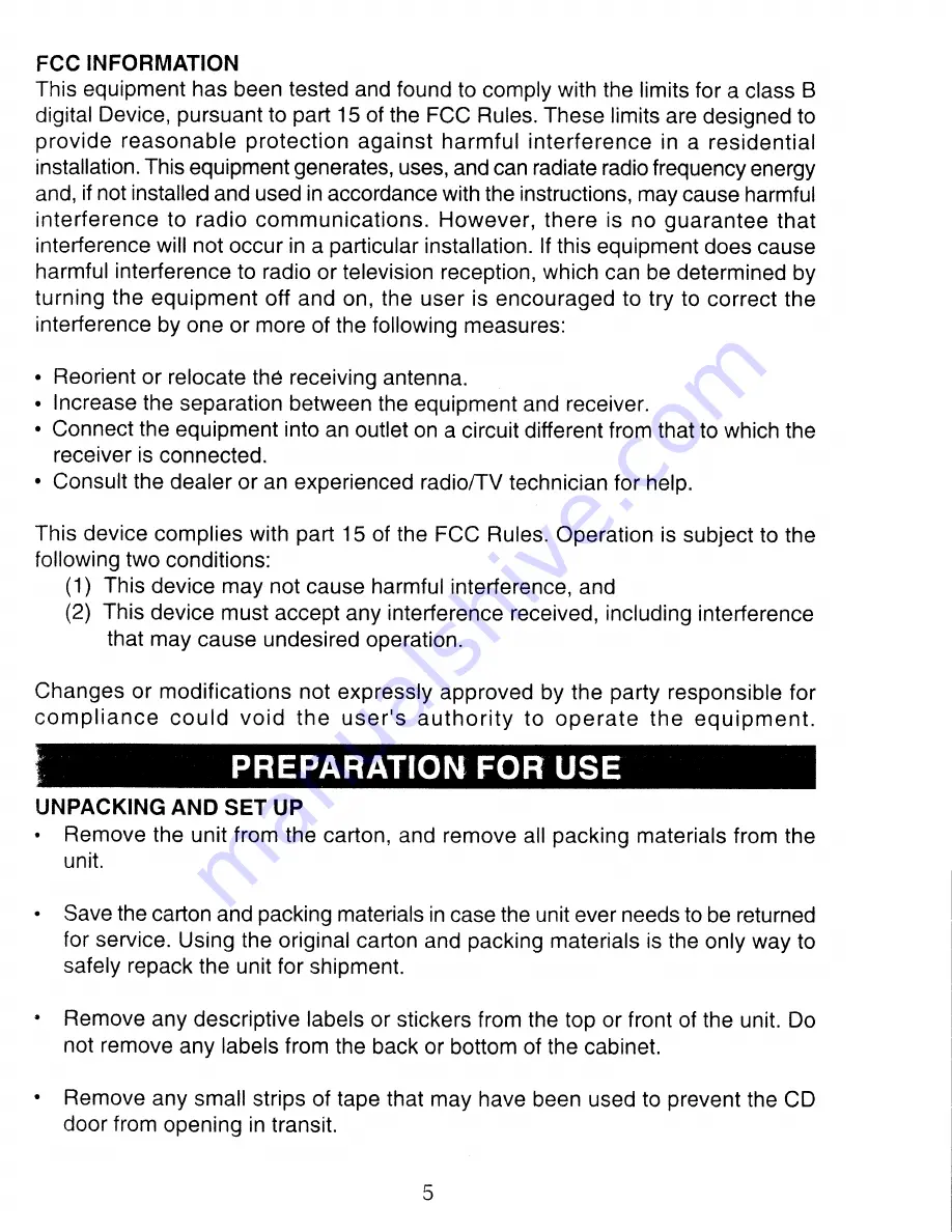 Emerson CKD1612 Owner'S Manual Download Page 7