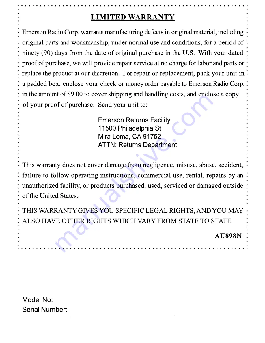 Emerson CKD9918 Owner'S Manual Download Page 23