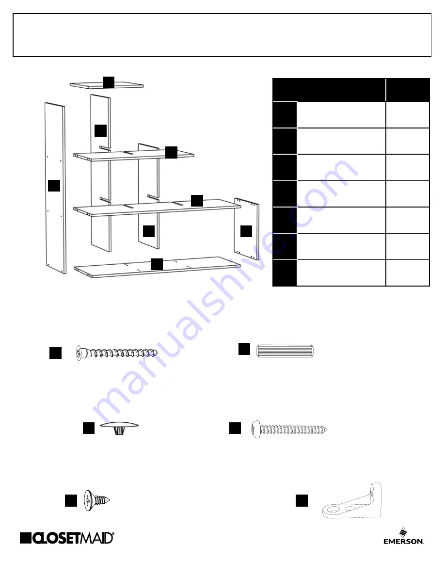 Emerson Closetmaid 1043 Скачать руководство пользователя страница 3