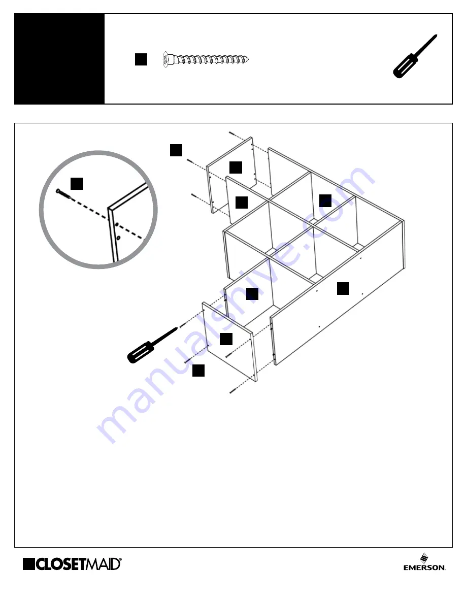 Emerson Closetmaid 1043 Assembly Manual Download Page 10