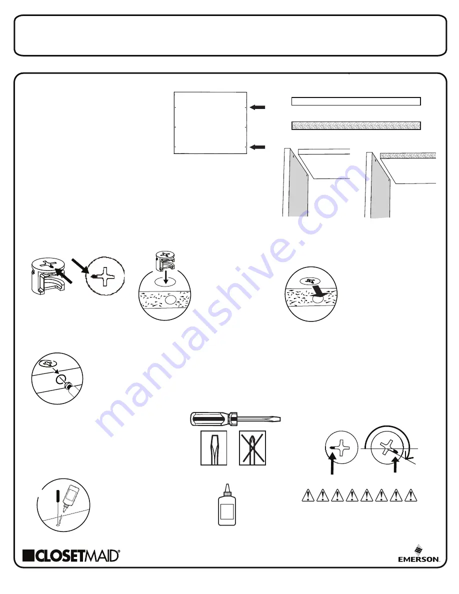 Emerson Closetmaid 33153 Assembly Manual Download Page 4