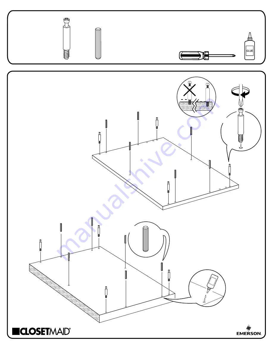 Emerson Closetmaid 33153 Assembly Manual Download Page 6