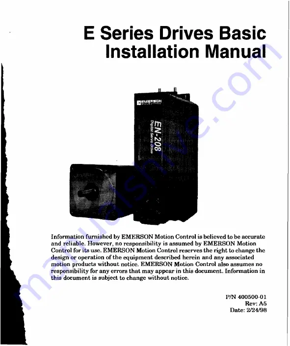 Emerson Control Techniques EN-204 Скачать руководство пользователя страница 3