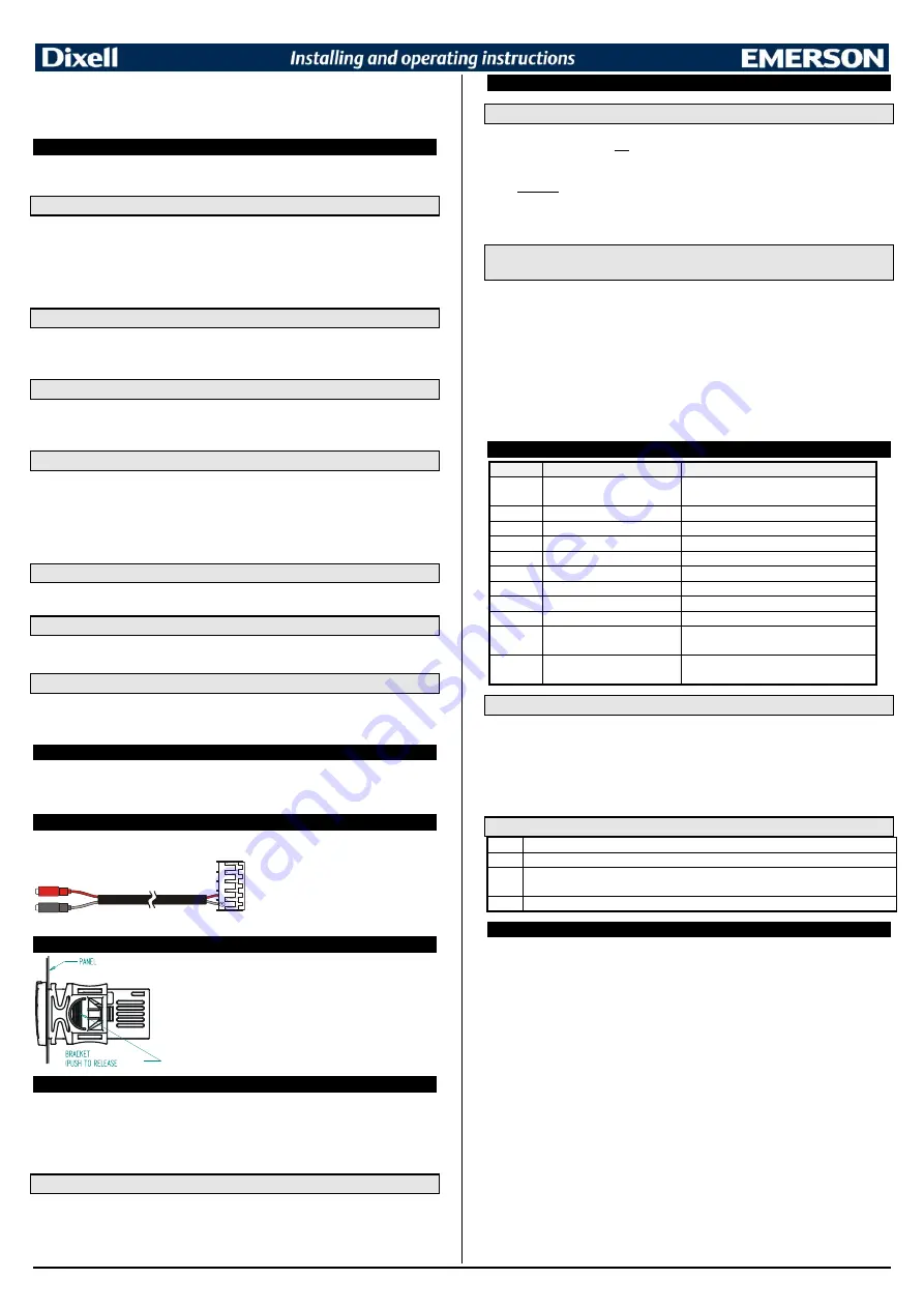 Emerson Dixell XR10CX Installing And Operating Instructions Download Page 3