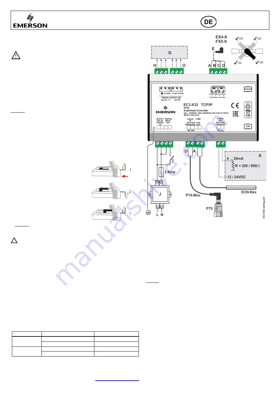 Emerson EC3-X32 Operating Instruction Download Page 6