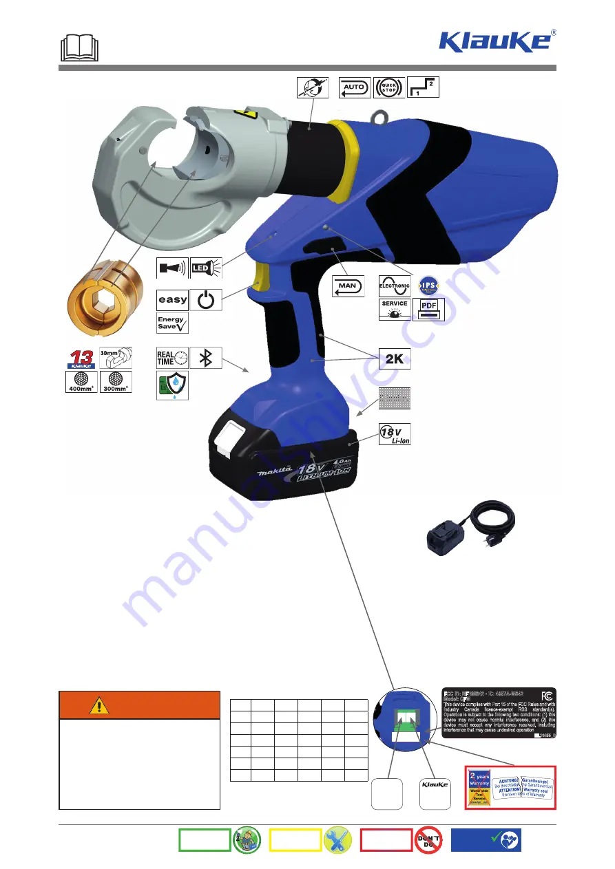 Emerson Klauke EK 120/32CFM Скачать руководство пользователя страница 3