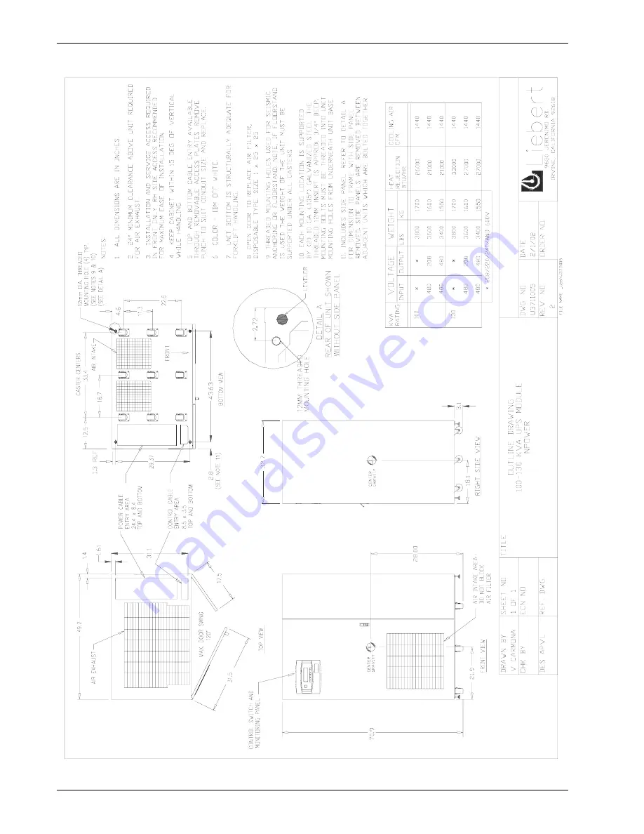 Emerson Liebert Npower 30-130 kVA Installation Manual Download Page 42