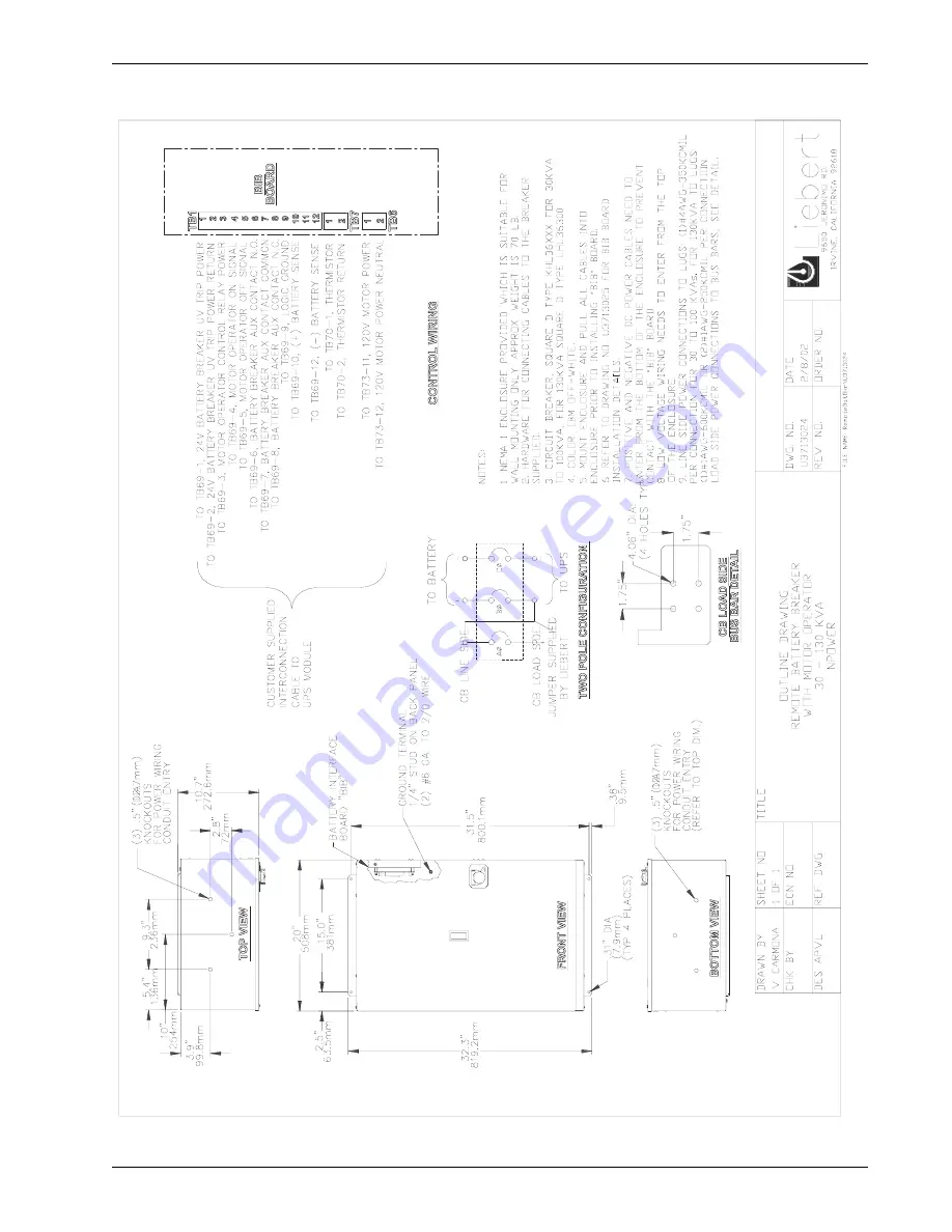 Emerson Liebert Npower 30-130 kVA Installation Manual Download Page 61