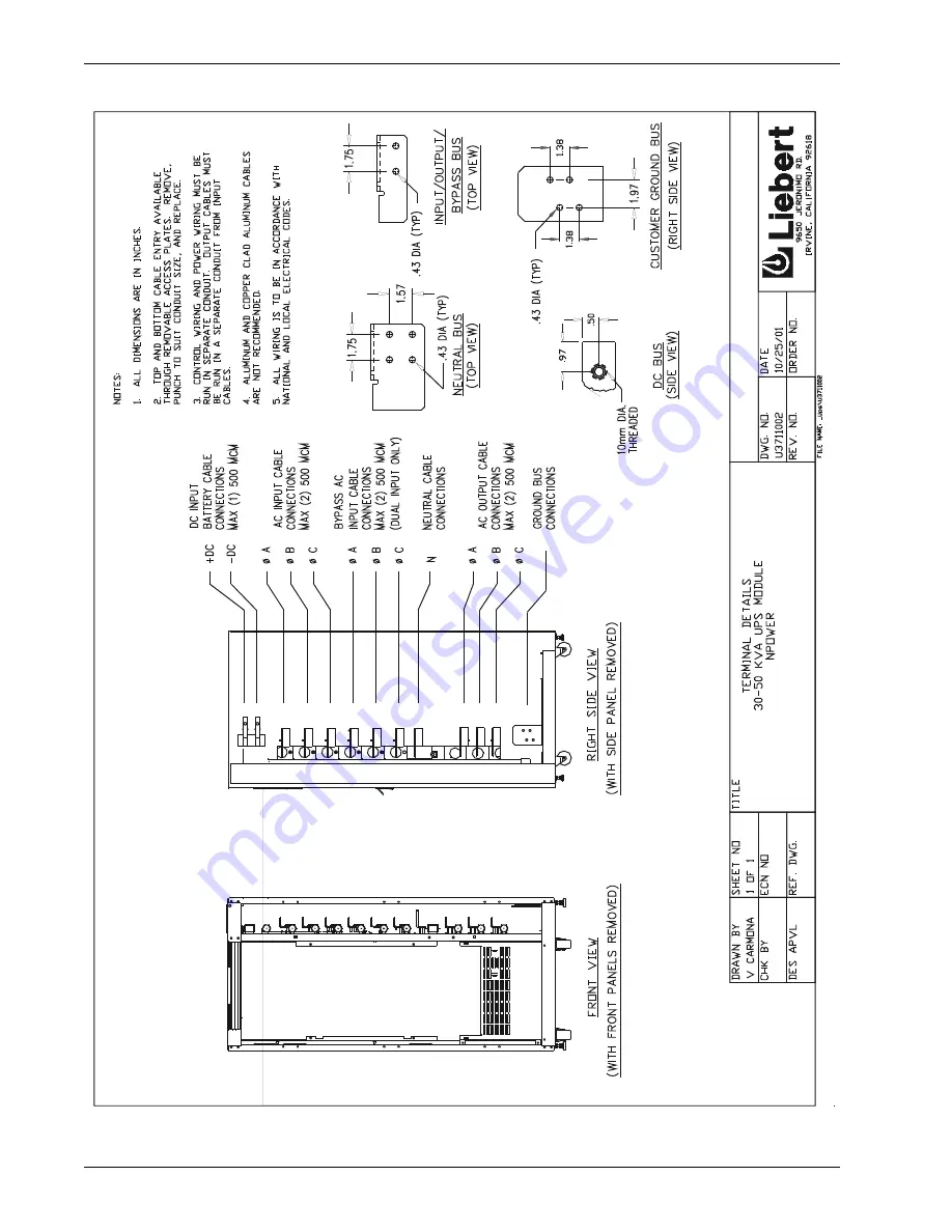 Emerson Liebert Npower 30-130 kVA Installation Manual Download Page 86