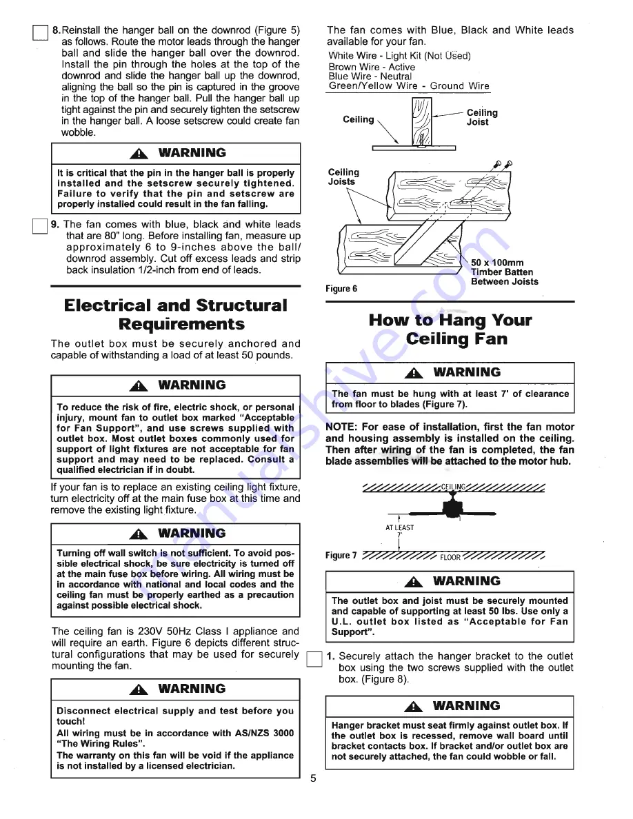 Emerson Maui Bay ACF2000AB02 Owner'S Manual Download Page 5