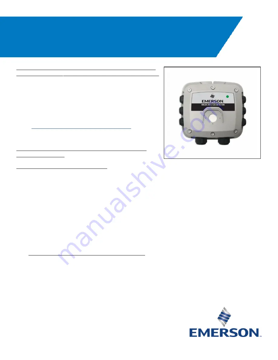 Emerson MRLDS-450 Installation Manual Download Page 1