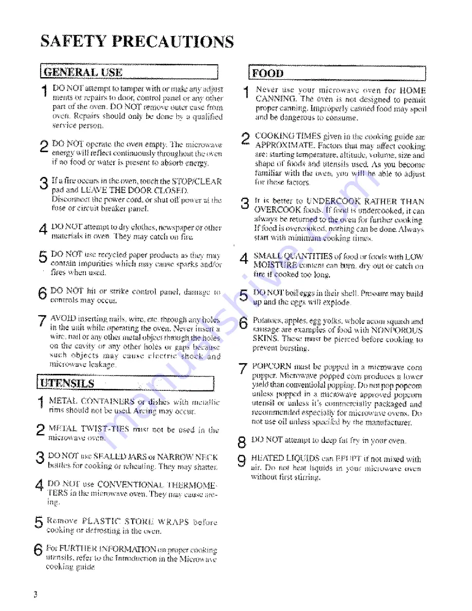 Emerson MW8107WAC Owner'S Manual & Cooking Manual Download Page 4