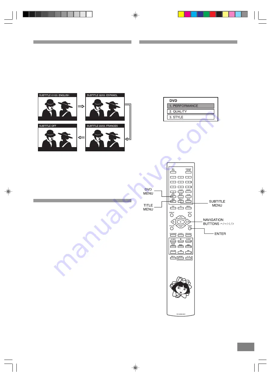 Emerson NickJr Dora the Explorer DTE328 Owner'S Manual Download Page 23