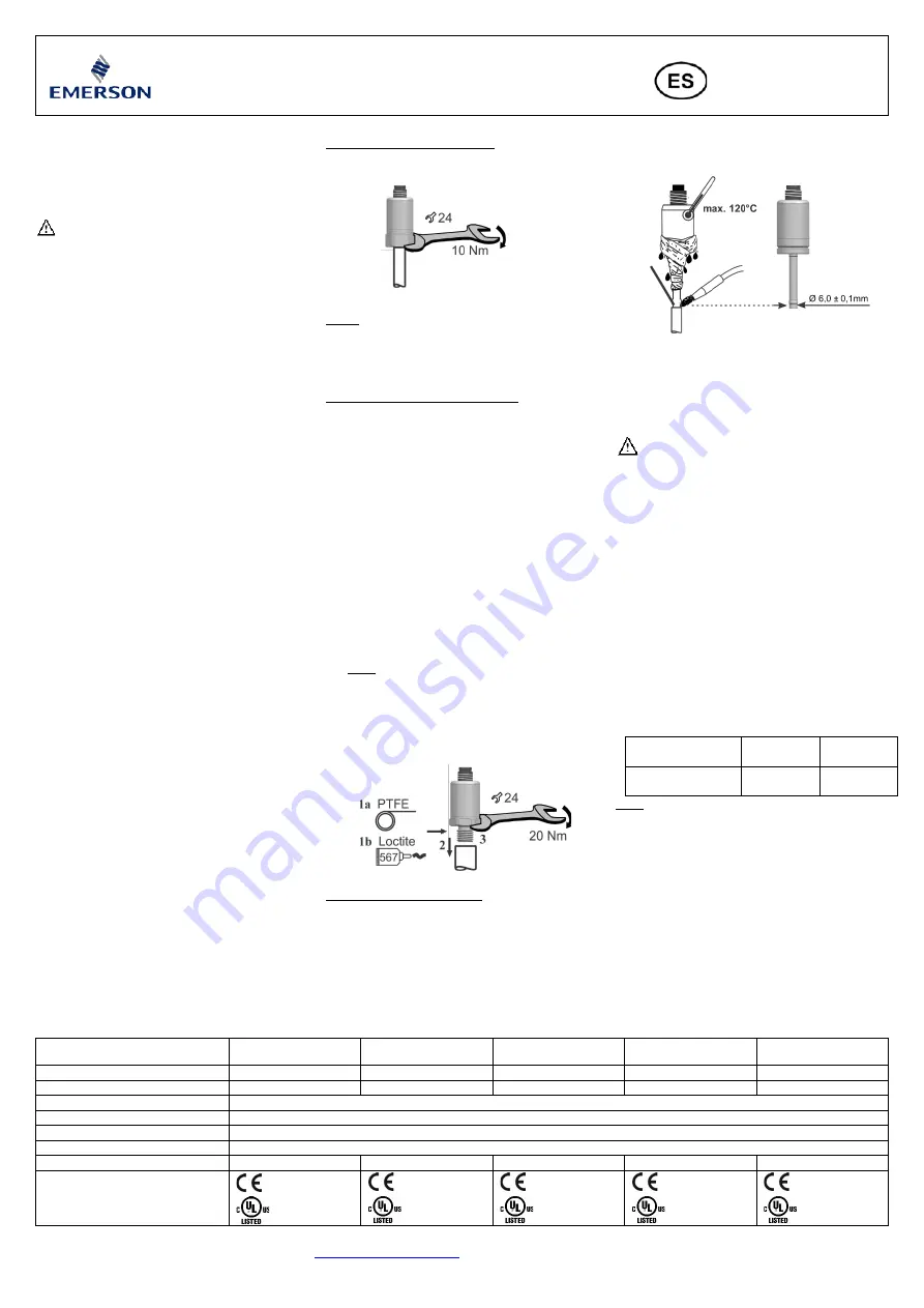 Emerson PT5N Series Operating Instruction Download Page 4