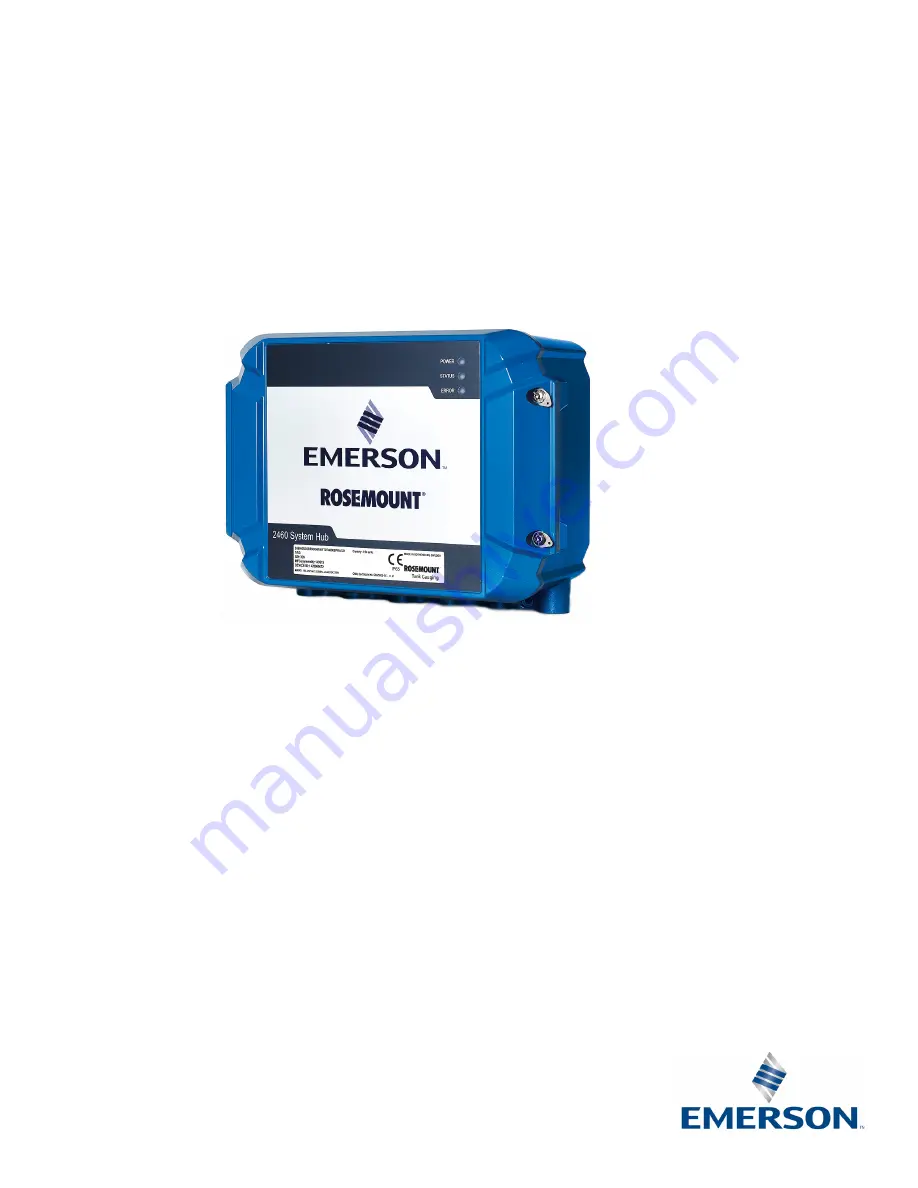 Emerson Rosemount 2460 Скачать руководство пользователя страница 1