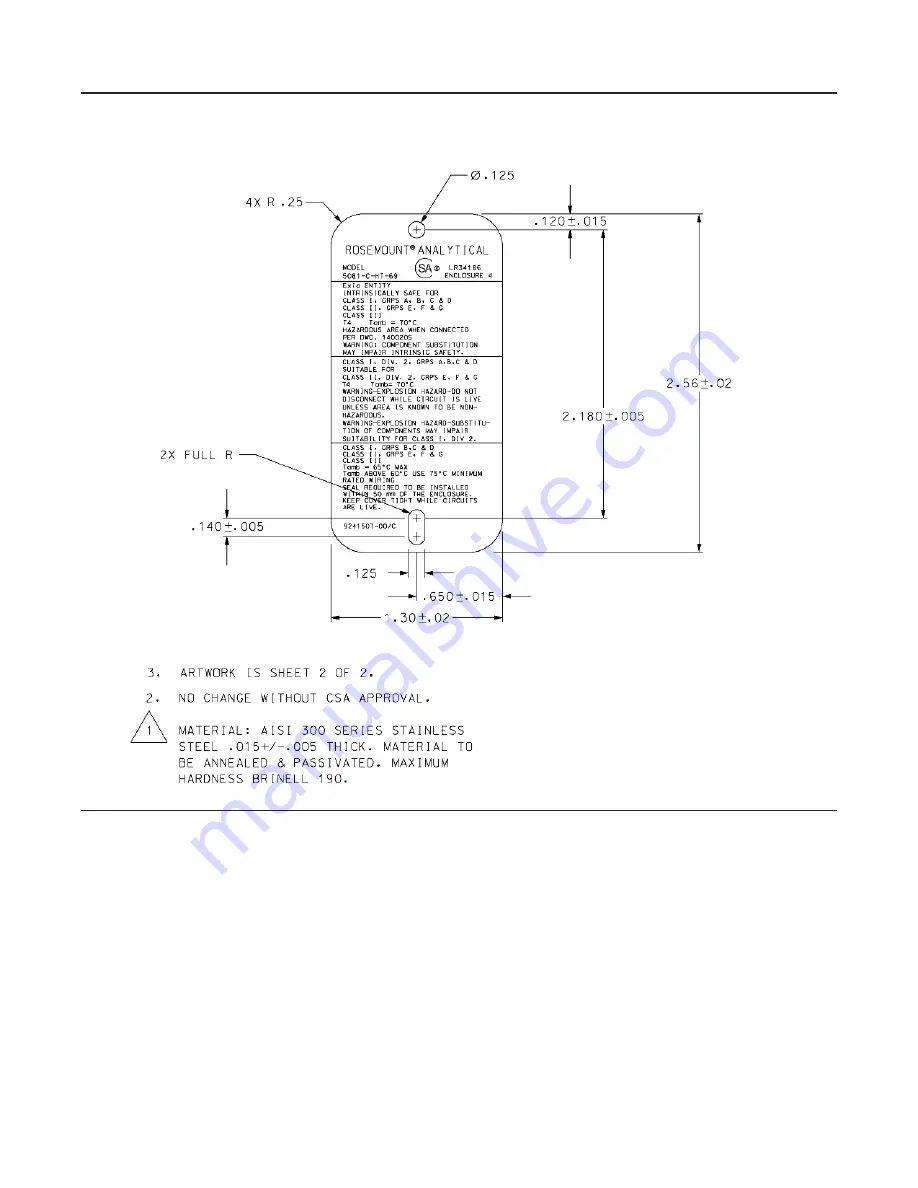 Emerson Rosemount Analytical HART SMART 5081C-HT Скачать руководство пользователя страница 13