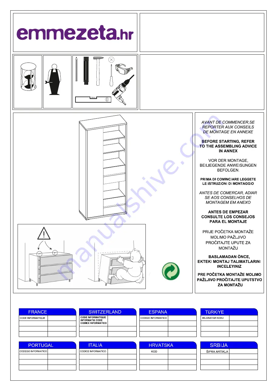 Emmezeta 605350 Assembly Instructions Manual Download Page 1